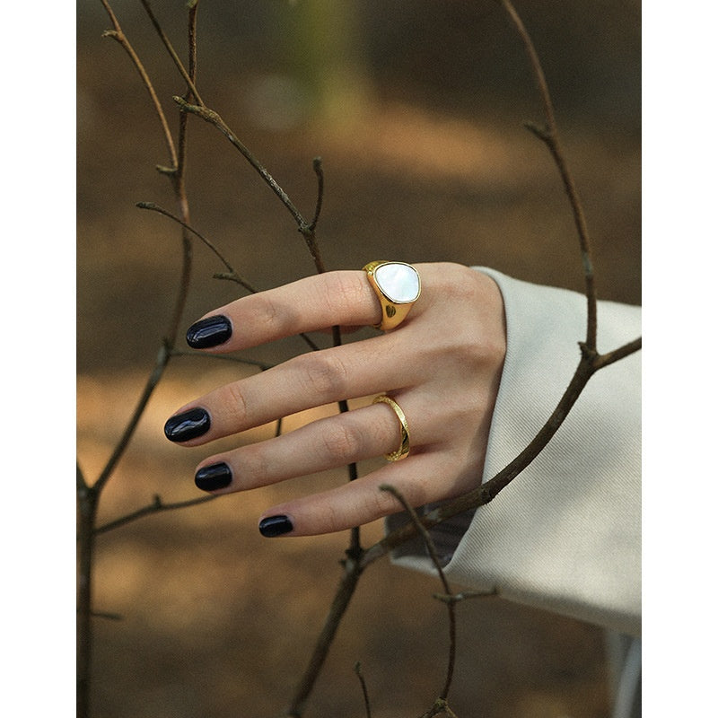 The Iris Geometric Statement Ring – Solid 925 Sterling Silver